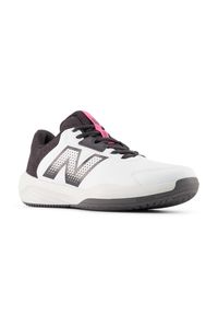 Buty damskie New Balance W696258 – białe. Kolor: biały. Materiał: materiał, syntetyk, guma. Szerokość cholewki: normalna. Sport: tenis, fitness #2