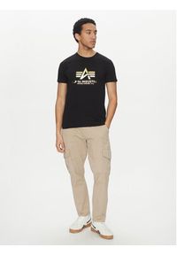 Alpha Industries T-Shirt Basic 100501 Czarny Regular Fit. Kolor: czarny. Materiał: bawełna