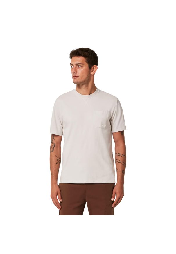 Koszulka Turystyczna Męska Oakley Relax Pocket Ellipse Tee T-Shirt. Kolor: biały