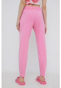 JDY spodnie dresowe damskie kolor różowy gładkie. Kolor: różowy. Materiał: dresówka. Wzór: gładki #2