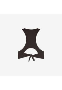 WALLIEN - Damski bikini top racerfront wiązany do pływania & surfingu - Brązowy. Kolor: brązowy #2