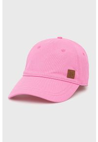 Roxy czapka kolor różowy gładka. Kolor: różowy. Wzór: gładki