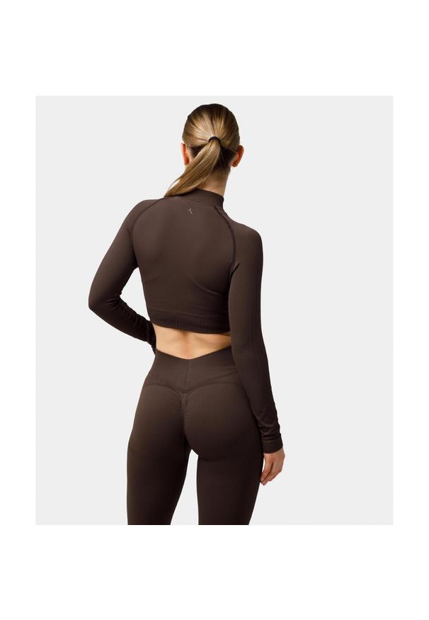 Longsleeve rozpinany Carpatree Elite brązowy. Kolor: brązowy. Materiał: skóra, elastan, materiał. Długość rękawa: długi rękaw