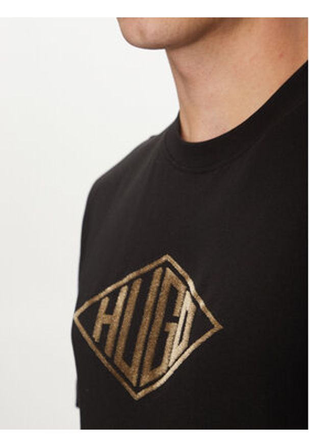 Hugo - HUGO T-Shirt Dalendi 50534934 Czarny Regular Fit. Kolor: czarny. Materiał: bawełna