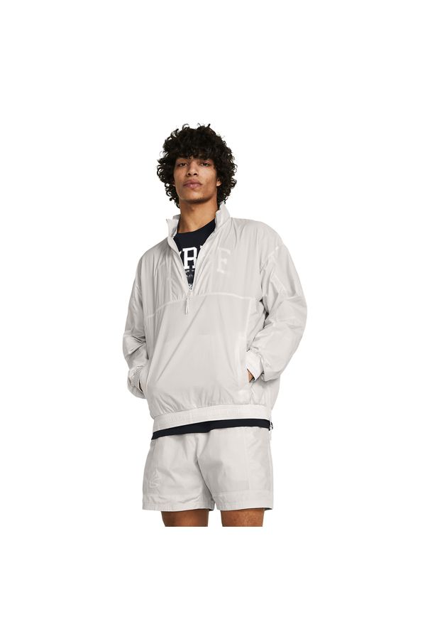 Kurtka koszykarska męska Under Armour Curry Woven. Kolor: biały. Sport: koszykówka