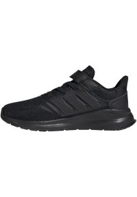 Adidas - Buty adidas Runfalcon C Jr EG1584 czarne. Okazja: na co dzień. Zapięcie: rzepy. Kolor: czarny. Materiał: materiał, syntetyk, guma. Szerokość cholewki: normalna #3