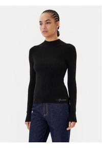 Guess Golf W5BR15 Z3OW2 Czarny Slim Fit. Typ kołnierza: golf. Kolor: czarny. Materiał: syntetyk