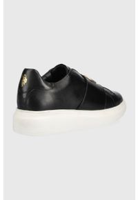 U.S. Polo Assn. sneakersy skórzane kolor czarny. Nosek buta: okrągły. Kolor: czarny. Materiał: skóra. Obcas: na platformie #5