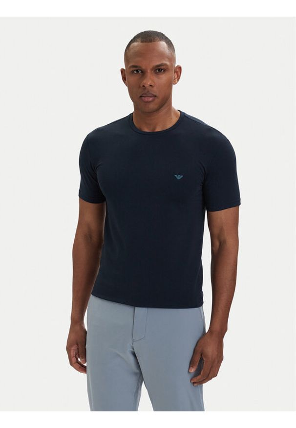 Emporio Armani Underwear T-Shirt EM000379 AF18895 UB102 Granatowy Regular Fit. Kolor: niebieski. Materiał: bawełna