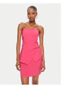 Rinascimento Sukienka koktajlowa CFC0119098003 Różowy Slim Fit. Kolor: różowy. Materiał: syntetyk. Styl: wizytowy #1