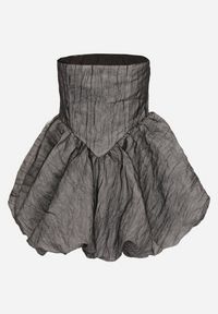 Born2be - Szara Sukienka Rozkloszowana Bombka Bez Ramiączek Ivelvivis. Typ kołnierza: typu klepsydra. Kolor: szary. Długość rękawa: bez ramiączek. Typ sukienki: bombki #2