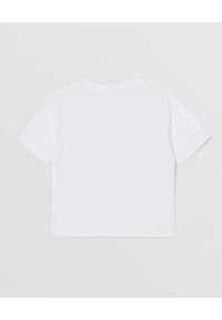 BURBERRY CHILDREN - Biała koszulka z kolorowym nadrukiem 12-24 miesiące. Okazja: na co dzień. Kolor: biały. Materiał: bawełna. Wzór: kolorowy, nadruk. Styl: casual #2