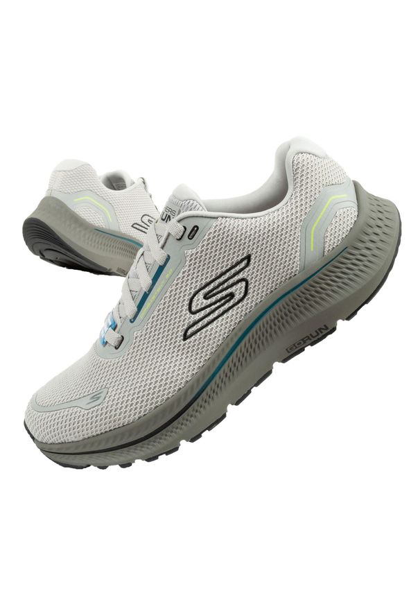 skechers - Buty sneakersy sportowe męskie Skechers Go Run. Okazja: na co dzień. Kolor: szary. Model: Skechers Sport. Sport: bieganie