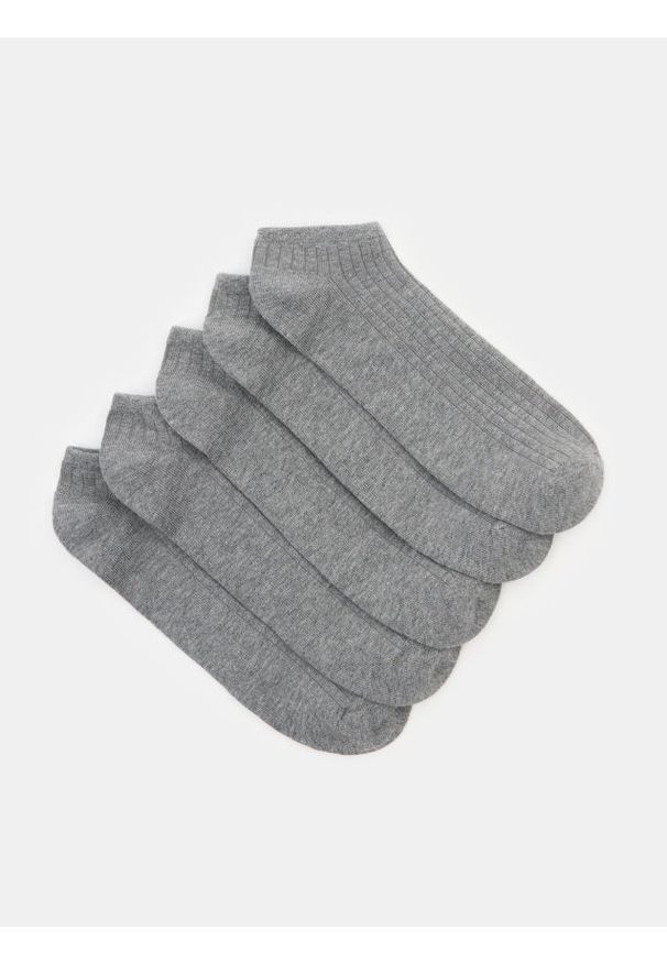 Sinsay - Bawełniane skarpetki 5 pack - szary. Kolor: szary. Materiał: bawełna