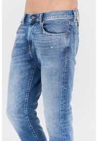 Diesel - DIESEL Niebieski jeansy D-Struktslim jeans. Kolor: niebieski