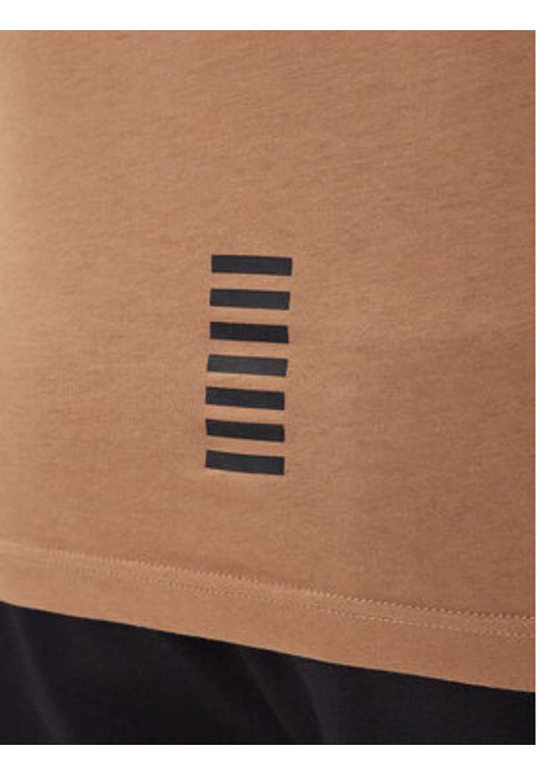 EA7 Emporio Armani T-Shirt 8NPT25 PJVPZ U6171 Beżowy Regular Fit. Kolor: beżowy. Materiał: bawełna