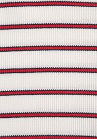 Born2be - Czerwono-Biały Bawełniany T-shirt w Poziome Paski Rive. Okazja: do pracy, na co dzień. Kolor: biały. Materiał: bawełna. Długość: krótkie. Wzór: paski. Styl: klasyczny, casual #3