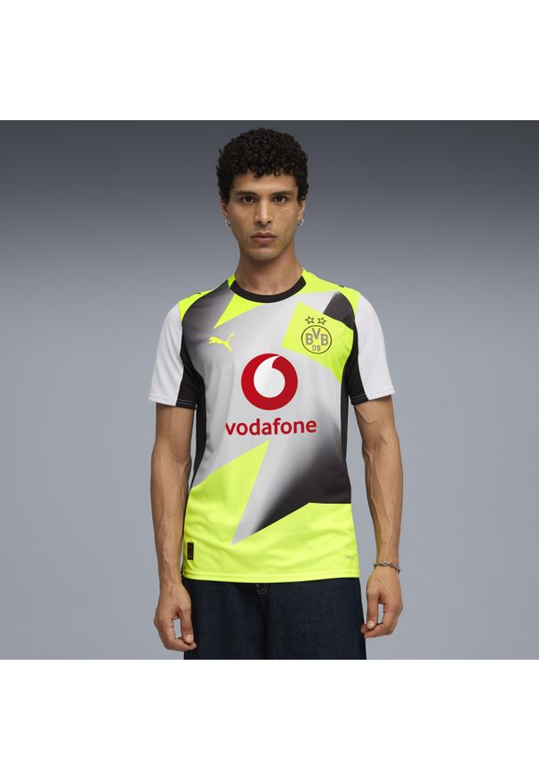Oficjalna koszulka piłkarska Puma Borussia Dortmund 25/26 wyjazdowa. Materiał: materiał. Sport: piłka nożna