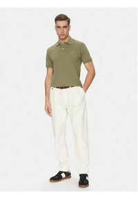 Lacoste Polo L1212 Khaki Regular Fit. Typ kołnierza: polo. Kolor: brązowy. Materiał: bawełna