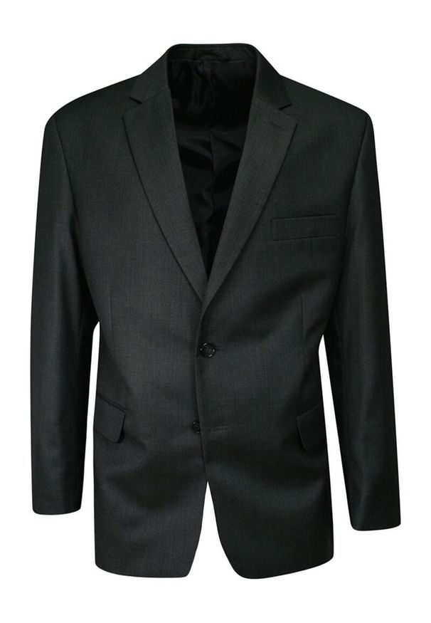 Casino - Garnitur Dwuczęściowy Popielaty Elegancki, Zapinany na Dwa Guziki, Spodnie w Kant -CASINO. Kolor: szary. Materiał: poliester, wiskoza. Wzór: gładki