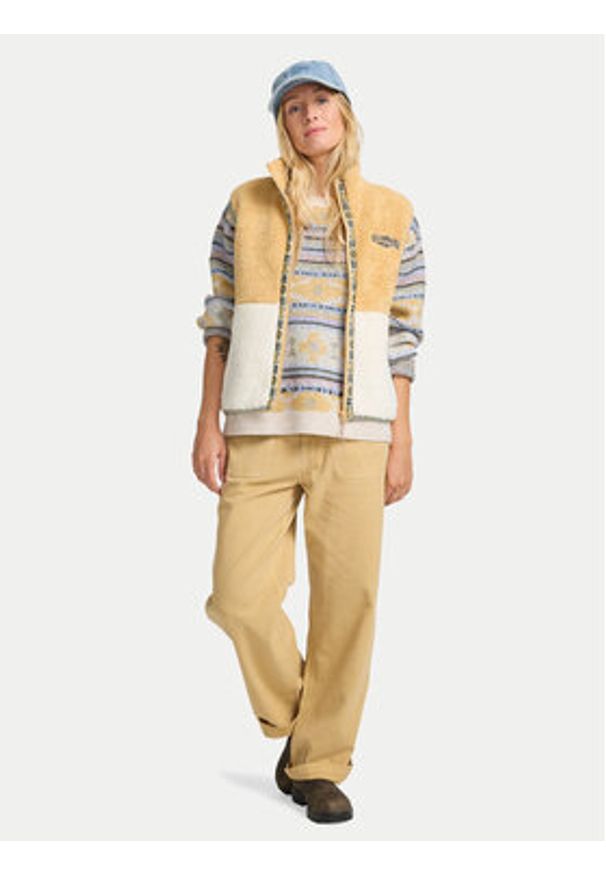 Billabong Bezrękawnik Go On Hike EBJPF00122 Beżowy Regular Fit. Kolor: beżowy. Materiał: syntetyk. Długość rękawa: bez rękawów