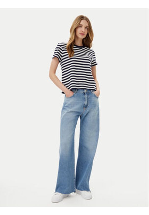 GAP - Gap T-Shirt 723661-00 Granatowy Regular Fit. Kolor: niebieski. Materiał: bawełna