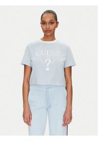 Guess T-Shirt V5GI18 I3Z14 Błękitny Boxy Fit. Kolor: niebieski. Materiał: bawełna