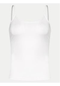 Gina Tricot Top 22470 Biały Slim Fit. Kolor: biały. Materiał: bawełna #4