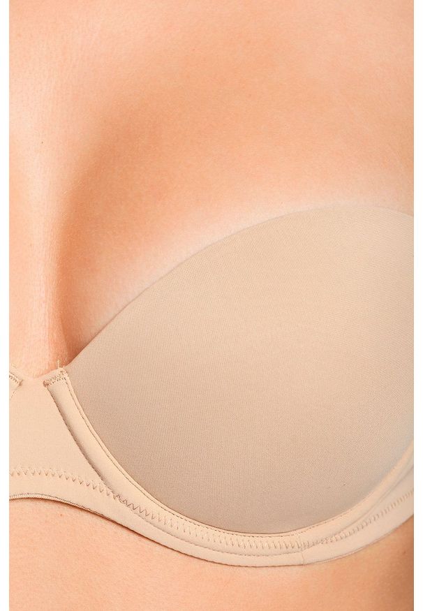 Calvin Klein Underwear - Biustonosz Strapless Push. Kolor: beżowy