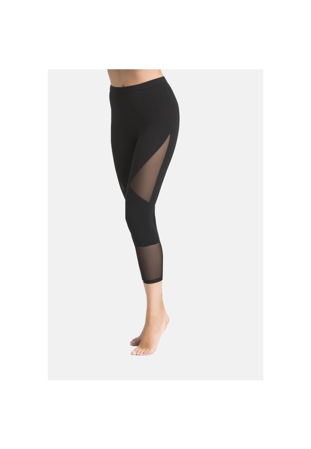 TEYLI - Legginsy na fitness damskie Teyli Tina 7/8. Kolor: czarny. Materiał: elastan, bawełna. Sport: fitness