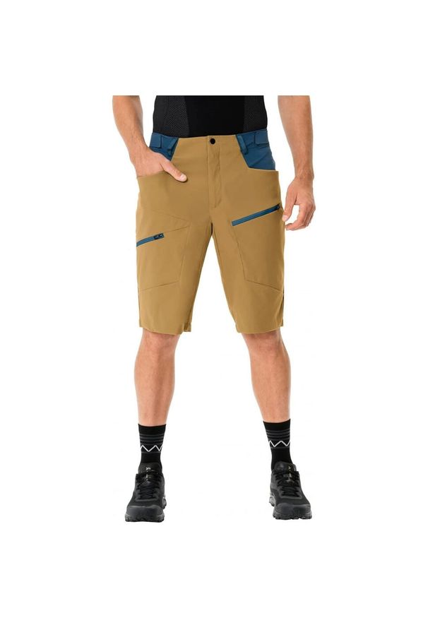 Spodenki trekkingowe męskie Vaude Tekoa Shorts III. Kolor: brązowy. Materiał: elastan, poliamid. Sport: turystyka piesza