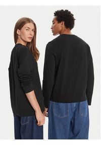 AMI PARIS - AMI Paris Longsleeve BFUTS235.724 Czarny Regular Fit. Kolor: czarny. Materiał: bawełna. Długość rękawa: długi rękaw #2