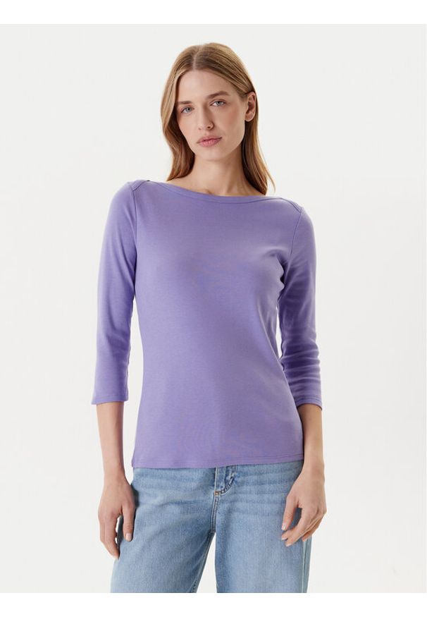 United Colors of Benetton - United Colors Of Benetton Bluzka 3GA2E16A1 Fioletowy Regular Fit. Kolor: fioletowy. Materiał: bawełna