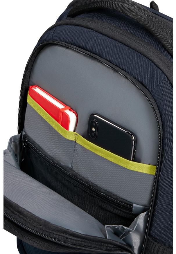 Plecak Samsonite 155195 1090 14.1'' Guardit 3.0 granatowy. Kolor: niebieski. Materiał: tkanina, materiał. Styl: klasyczny, biznesowy, casual