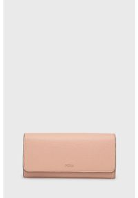 Furla portfel skórzany Babylon damski kolor różowy. Kolor: różowy. Materiał: skóra. Wzór: gładki