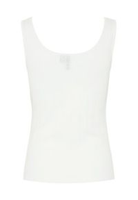 Pieces Top Fia 17155482 Biały Slim Fit. Kolor: biały. Materiał: bawełna #3