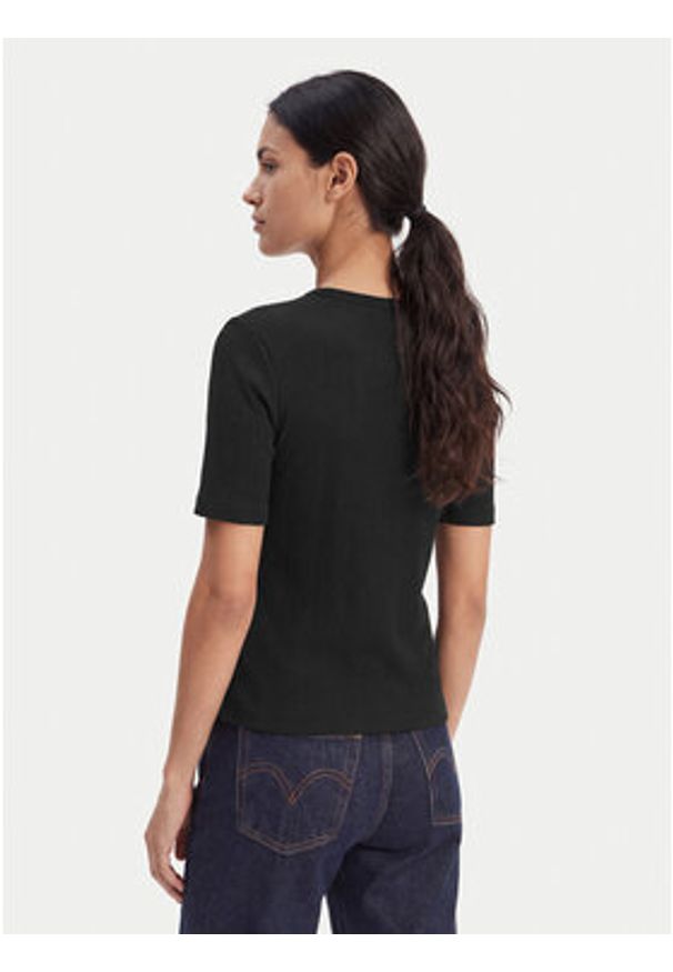 Calvin Klein T-Shirt Varigated LV044F211G Czarny Slim Fit. Kolor: czarny. Materiał: bawełna