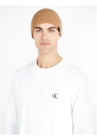 Calvin Klein Czapka Leather Patch Docker Beanie K50K510978 Zielony. Kolor: zielony. Materiał: wełna #3