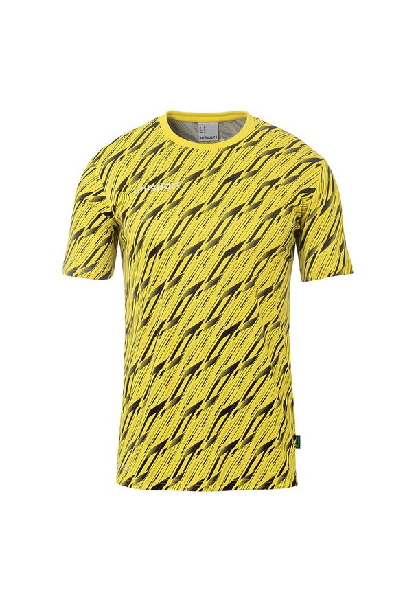 UHLSPORT - Koszulka dla dzieci Uhlsport Progressive 28. Kolor: czarny, zielony, wielokolorowy. Materiał: tkanina. Wzór: nadruk. Sport: piłka nożna