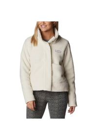columbia - Kurtka uliczna damska Columbia Panorama Snap Fleece. Kolor: beżowy. Materiał: polar. Sport: turystyka piesza