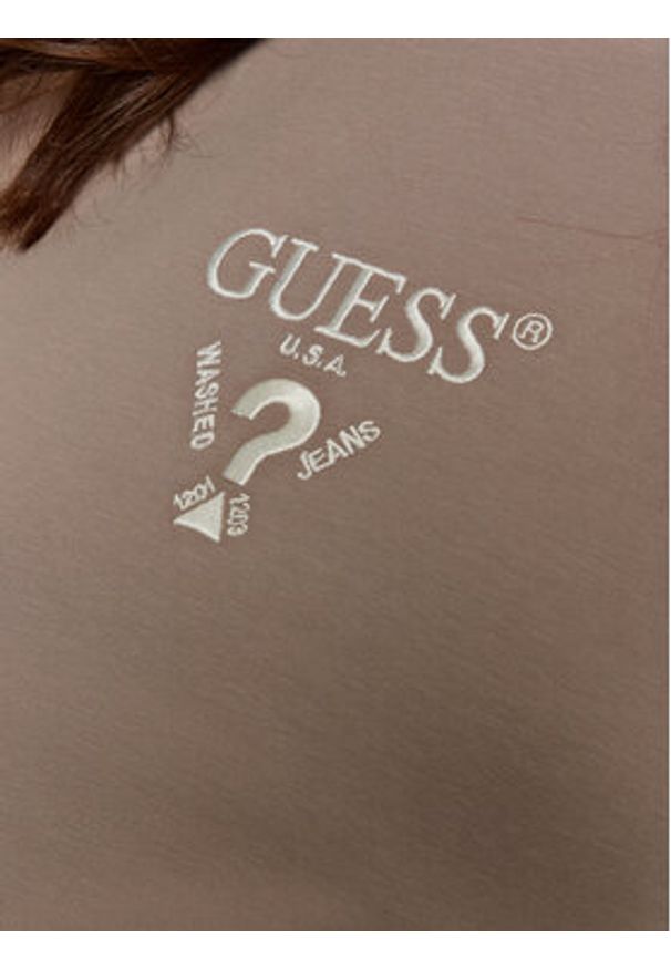 Guess T-Shirt V4YI21 KCDH1 Szary Slim Fit. Kolor: szary. Materiał: bawełna