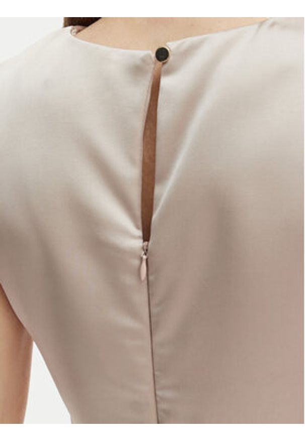 Rinascimento Sukienka wieczorowa CFC0127548003 Beżowy Regular Fit. Kolor: beżowy. Materiał: syntetyk. Styl: wizytowy