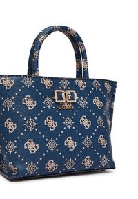 Guess Torebka Emelie Logo Mini HWGP99 28750 Granatowy. Kolor: niebieski. Materiał: skórzane #4
