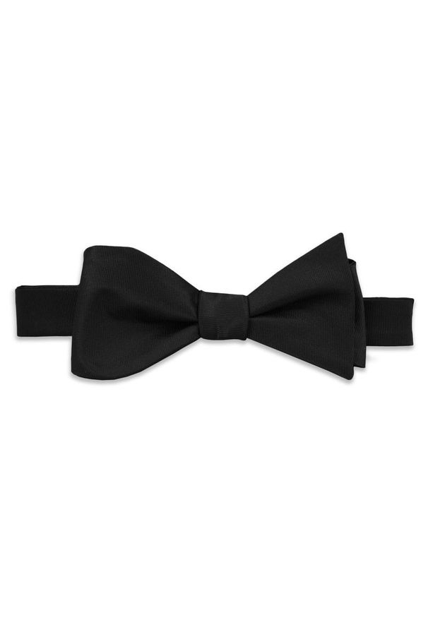 Czarna muszka EM Men's Accessories elegancka, w prążki