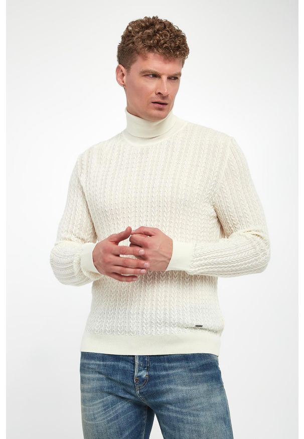 Golf męski bawełniany Danilor JOOP!. Typ kołnierza: golf. Materiał: bawełna