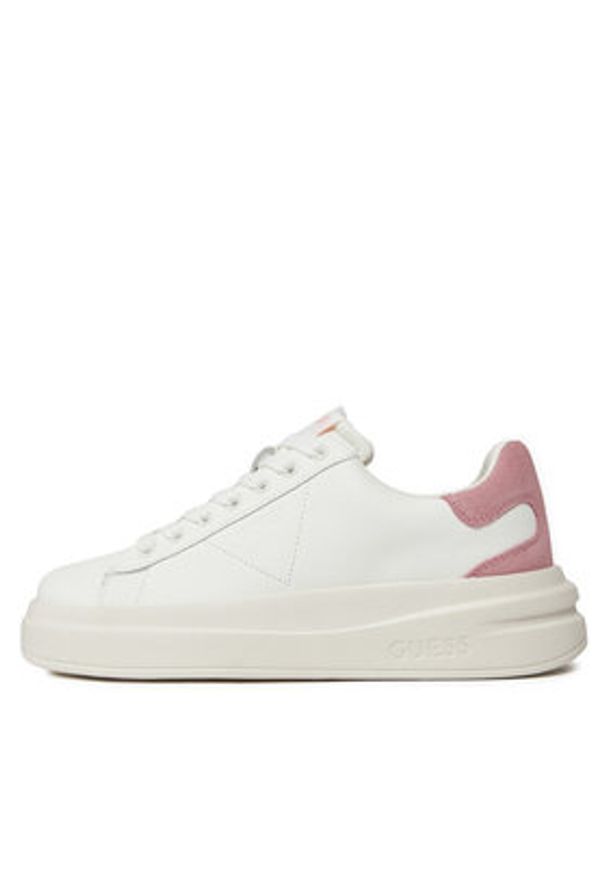 Guess Sneakersy Elbina FLJELB LEA12 Biały. Kolor: biały. Materiał: skóra