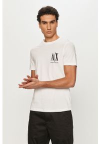 Armani Exchange - T-shirt 8NZTPH.ZJH4Z.NOS. Okazja: na co dzień. Kolor: biały. Wzór: nadruk. Styl: casual #4