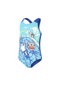 Strój pływacki jednoczęściowy dziecięcy Speedo Digital Printed Swimsuit. Kolor: niebieski. Materiał: poliester, lycra