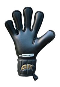 4KEEPERS - Rękawice bramkraskie dla dzieci CHAMP GOLD BLACK VI RF2G junior. Kolor: czarny