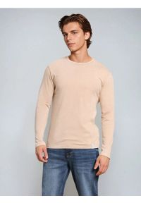 Sinsay - Bawełniana koszulka basic - brązowy. Kolor: brązowy. Materiał: bawełna